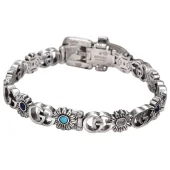 Браслет Gucci Flowers And Logo Decoration "Silver"