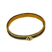 Браслет Louis Vuitton Solid With Logo Inside Circle "Black"