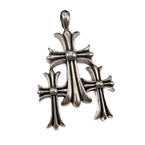 Подвеска Chrome Hearts Unusual Three Crosses "Silver"
