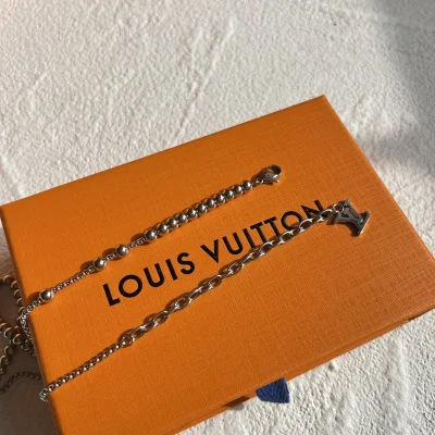 Подвеска Louis Vuitton Nano Beads And Logo "Silver" фото № 2