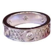 Кольцо Cartier Round Rhinestones Along "Silver"