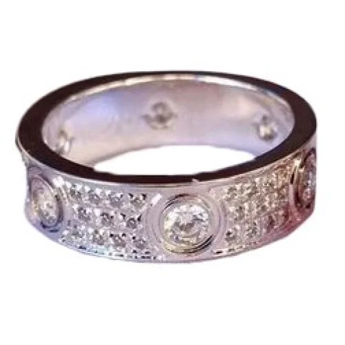 Кольцо Cartier Round Rhinestones Along "Silver"