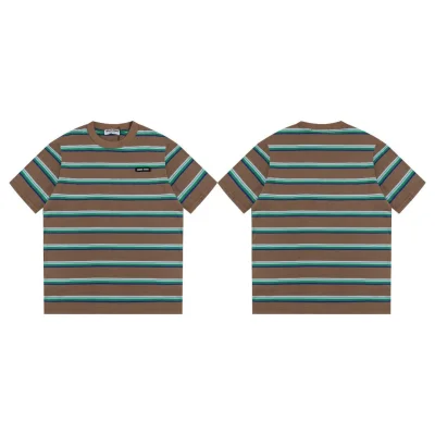 Футболка Miu Miu Tricolor Stripes "Brown" фото № 4 Футболка Miu Miu Tricolor Stripes "Brown" фото № 4