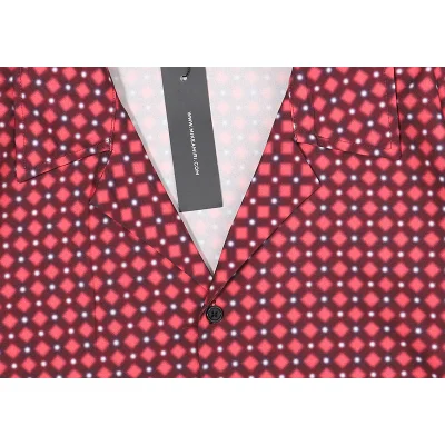 Рубашка Amiri Short Sleeve Cubes "Red" фото № 7