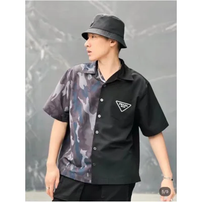 Рубашка Prada Short Sleeve Half Camouflage "Black" фото № 5