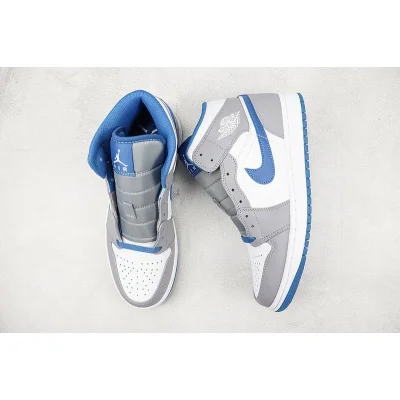 Air Jordan 1 Mid "True Blue/Cement Grey" фото № 6