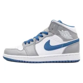 Air Jordan 1 Mid "True Blue Cement (GS)"