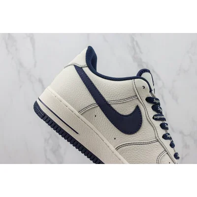 Supreme x Nike Air Force 1 Low "Off White/Dark Blue" фото № 3