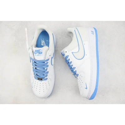Nike Air Force 1 Low "White/Aqua Blue/Light Grey" фото № 6