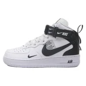 Nike Air Force 1 Mid "White/Black Mini-Swoosh"
