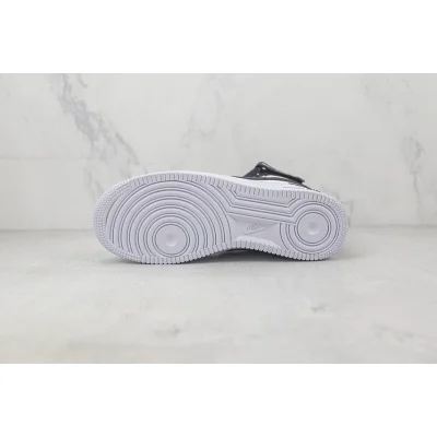 Nike Air Force 1 Mid "White/Black Mini-Swoosh" фото № 8