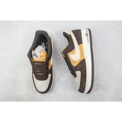Nike Air Force 1 07 Low "Dark Brown/Yellow/White" фото № 7