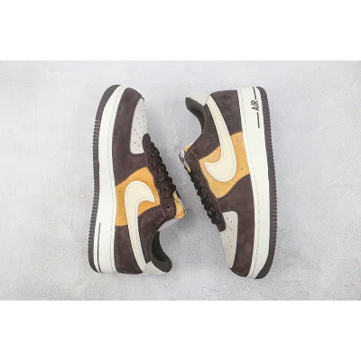 Nike Air Force 1 07 Low "Dark Brown/Yellow/White" фото № 6
