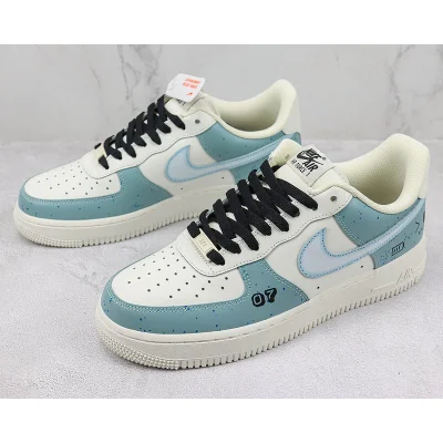 Nike Air Force 1 Low "Blue/Black/Cream White" фото № 5