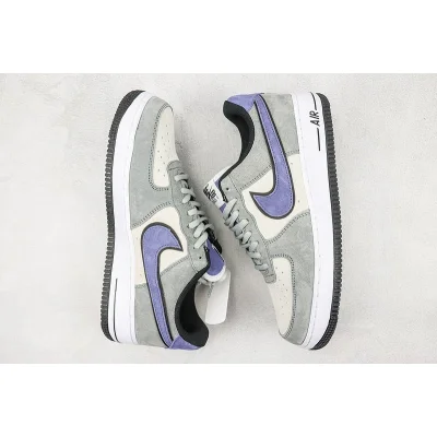 Nike Air Force 1 Low "Suede Grey/Purple/White/Black" фото № 7