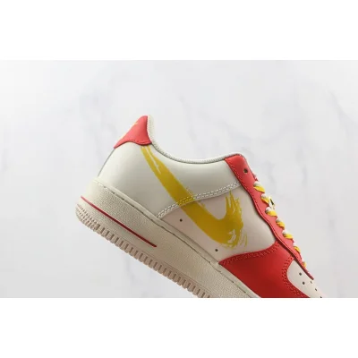 Sacai x Nike Air Force 1 Low "Beige/Red/Gold/White" фото № 3