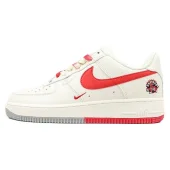 Nike Air Force 1 Low "Rice/Metallic Silver/Red"