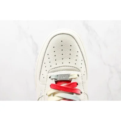 Nike Air Force 1 Low "Rice/Metallic Silver/Red" фото № 4