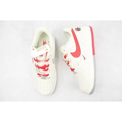 Nike Air Force 1 Low "Rice/Metallic Silver/Red" фото № 7
