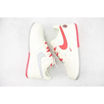 Nike Air Force 1 Low "Rice/Metallic Silver/Red" фото № 6