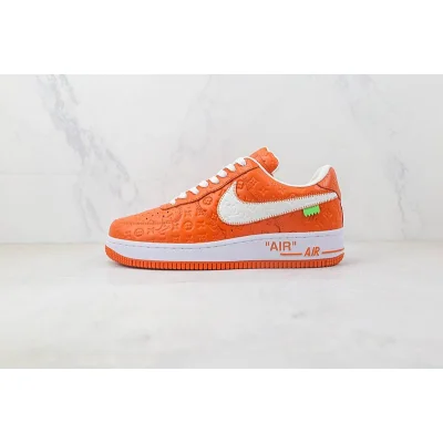 Louis Vuitton x Nike Air Force 1 Low "Orange/White/Monogram" фото № 2