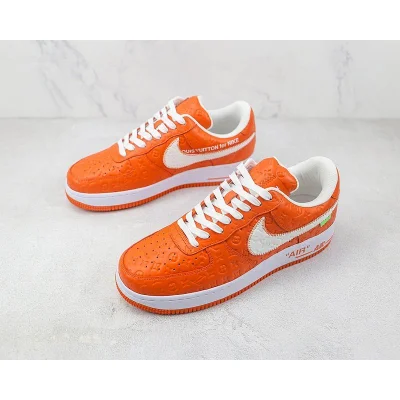 Louis Vuitton x Nike Air Force 1 Low "Orange/White/Monogram" фото № 5