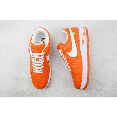Louis Vuitton x Nike Air Force 1 Low "Orange/White/Monogram" фото № 7