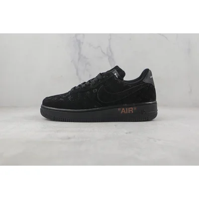 Louis Vuitton x Nike Air Force 1 Low "Full Black" фото № 2