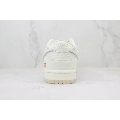 Supreme x Nike Dunk Low "Off White/Red" фото № 9