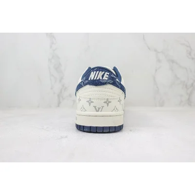 Louis Vuitton x Nike Dunk Low "Daisy White/Aegean" фото № 9