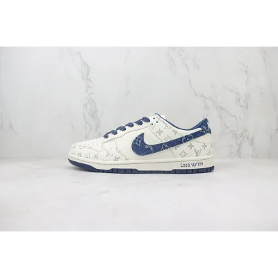 Louis Vuitton x Nike Dunk Low "Daisy White/Aegean" фото № 2