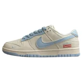 Supreme x Stone Island x Nike Dunk Low "Blue/Cream"
