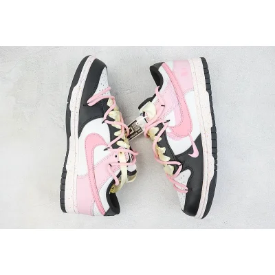 Nike Dunk Low "Black/Pink Multi-Swoosh/Lacing" фото № 7 Nike Dunk Low "Black/Pink Multi-Swoosh/Lacing" фото № 7