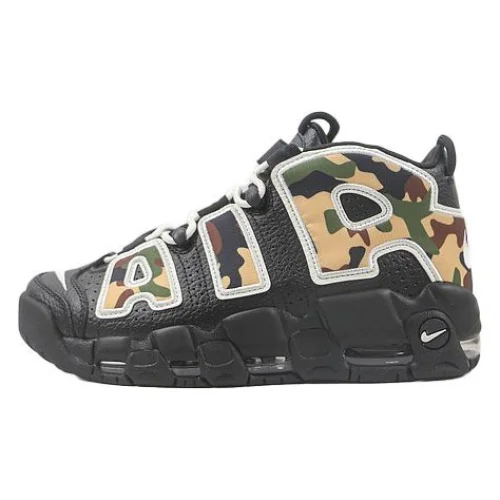 Nike Air More Uptempo "Black Sail Camo/Green/Brown"