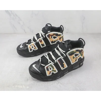 Nike Air More Uptempo "Black Sail Camo/Green/Brown" фото № 7