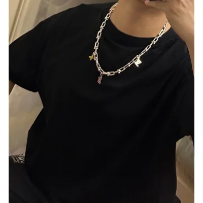 Цепочка Louis Vuitton Details Decoration - Multicolor Symbols "Silver" фото № 5