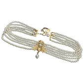 Ожерелье Dior Chain Details Decoration - Pearls String "Gold"
