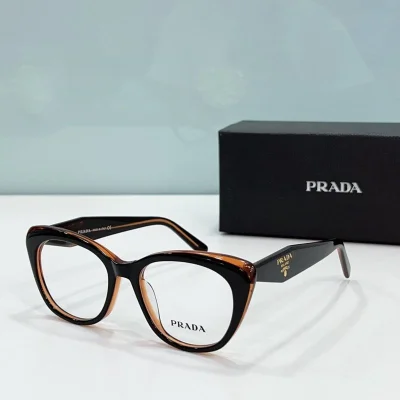 Оправа для очков Prada Cat Eye Form With Gold Logo In Triangle "Brown" фото № 2 Оправа для очков Prada Cat Eye Form With Gold Logo In Triangle "Brown" фото № 2