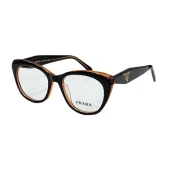 Оправа для очков Prada Cat Eye Form With Gold Logo In Triangle "Brown"