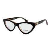 Оправа для очков Prada Cat Eye Shaped With Gold Logo "Brown"