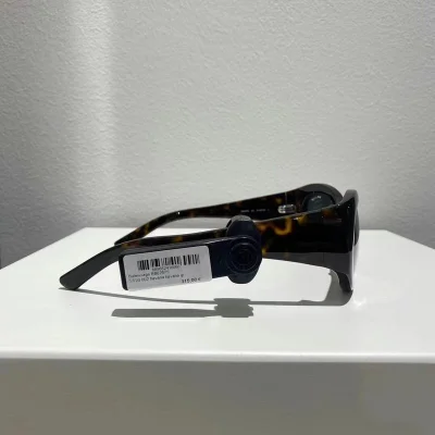 Солнцезащитные очки Balenciaga Round Shaped And One Side Inscription "Brown/Yellow" фото № 3