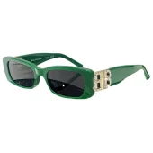 Солнцезащитные очки Balenciaga Rectangle Frame And Two Side Decorated Temples "Green"