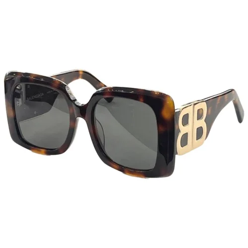 Солнцезащитные очки Balenciaga Wide Glasses Temples With Letters "Brown/Yellow"