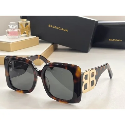 Солнцезащитные очки Balenciaga Wide Glasses Temples With Letters "Brown/Yellow" фото № 2