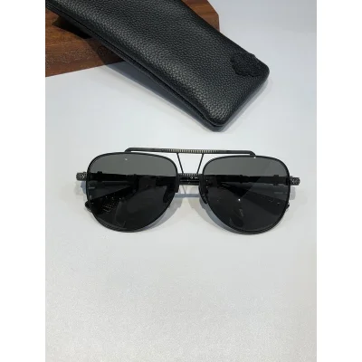 Солнцезащитные очки Chrome Hearts Frame Decorated By Small Springs "Black" фото № 2