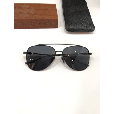 Солнцезащитные очки Chrome Hearts Patterns On Temples "Black" фото № 2