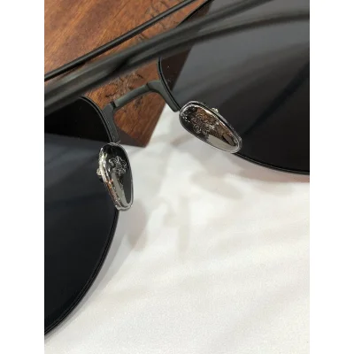 Солнцезащитные очки Chrome Hearts Patterns On Temples "Black" фото № 3