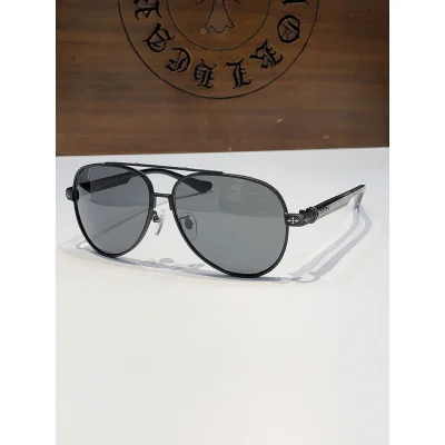 Солнцезащитные очки Chrome Hearts Frame With Patterns "Black" фото № 2