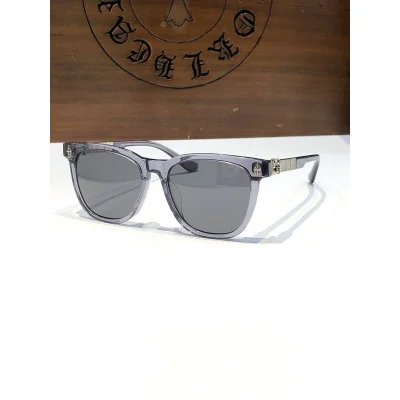 Солнцезащитные очки Chrome Hearts Temples Decorated By Patterns Inside Rectangle "Gray" фото № 2