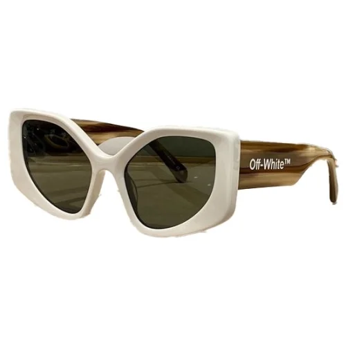 Солнцезащитные очки Off White Colorful Frames And Wide Temples With Logo Name "White"